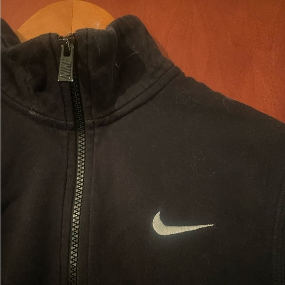 Nike Blue Label Jacket Zip Up Size Small Embroidered Swoosh Black - Picture 4 of 6
